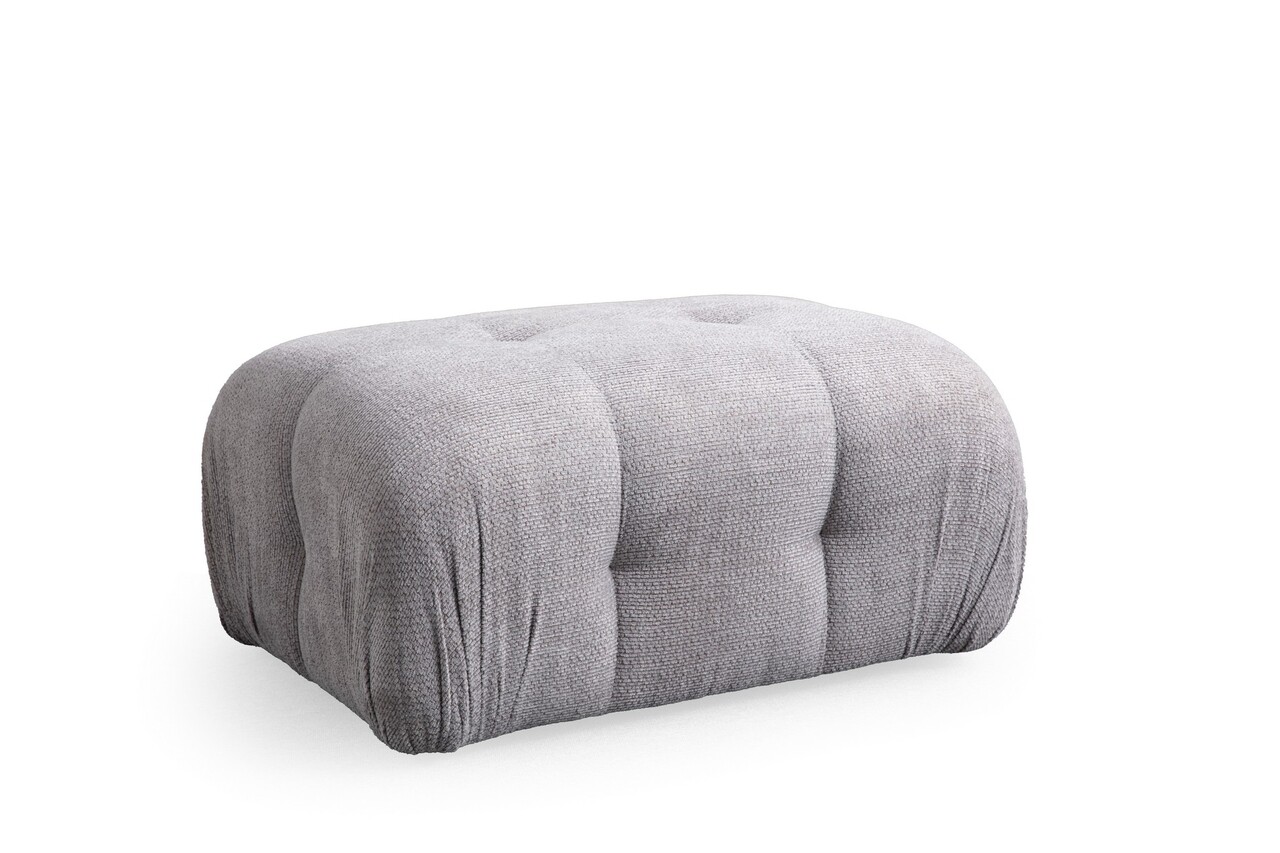 Taburet, Atelier del Sofa, 560ARE2961, Lemn de fag / PAL, Gri deschis - imagine 3